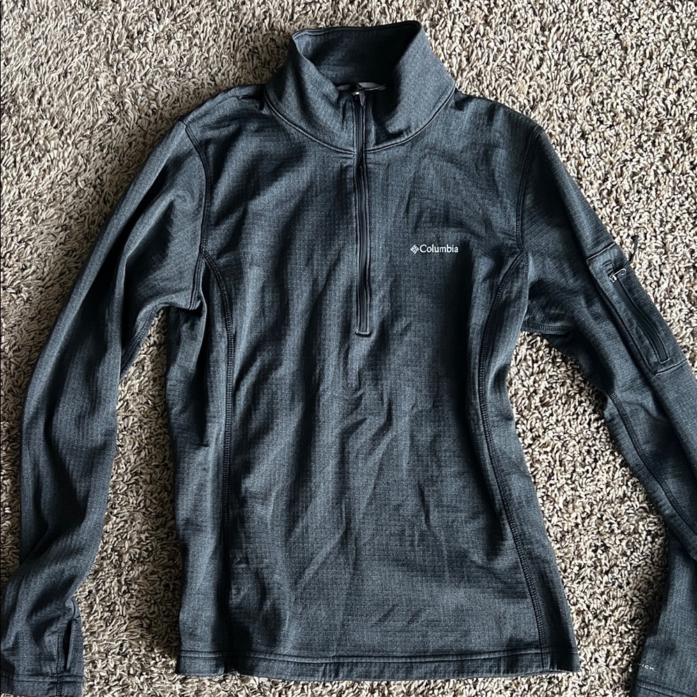 2 for $15- Columbia Charcoal Quarter-Zip Jacket